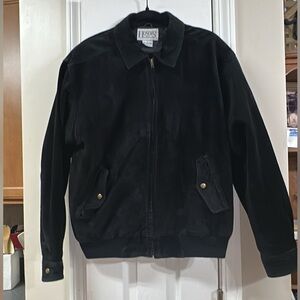Vintage 90s Honors men’s Black Suede Jacket pit to pit 23